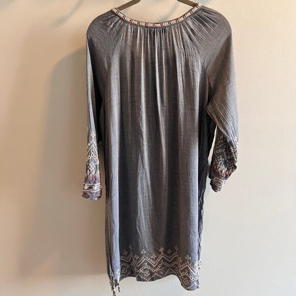 Johnny Was Workshop Ellington Chambray with Embroidery Peasant Dress Size S - Picture 8 of 14